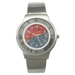 Gravel Print Pattern Texture Stainless Steel Watch by dflcprintsclothing