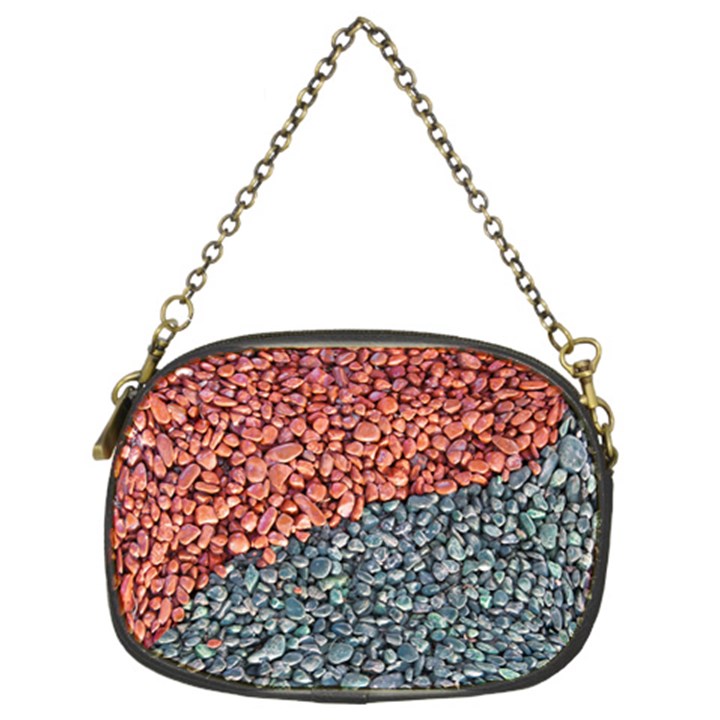 Gravel Print Pattern Texture Chain Purse (Two Sides)