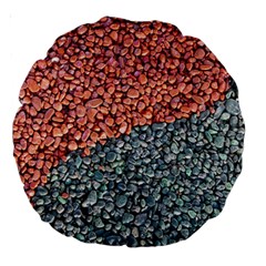 Gravel Print Pattern Texture Large 18  Premium Round Cushions