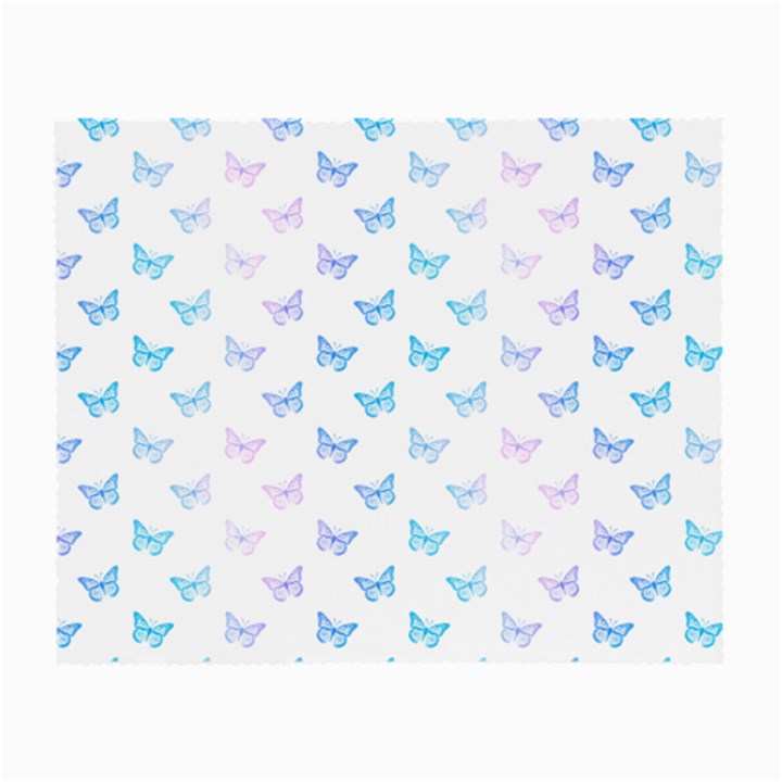 Light Blue Pink Butterflies Pattern Small Glasses Cloth