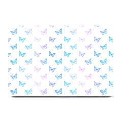 Light Blue Pink Butterflies Pattern Plate Mats by SpinnyChairDesigns