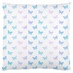 Light Blue Pink Butterflies Pattern Large Cushion Case (Two Sides) Back