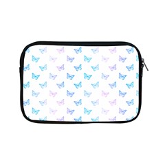 Light Blue Pink Butterflies Pattern Apple Ipad Mini Zipper Cases by SpinnyChairDesigns