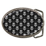 Grey Aliens Extraterrestrials UFO Faces Belt Buckles Front