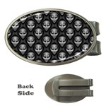 Grey Aliens Extraterrestrials UFO Faces Money Clips (Oval)  Front