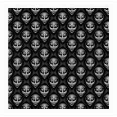 Grey Aliens Extraterrestrials Ufo Faces Medium Glasses Cloth (2 Sides) by SpinnyChairDesigns