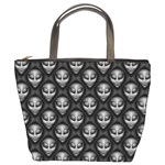 Grey Aliens Extraterrestrials UFO Faces Bucket Bag Front