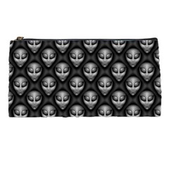 Grey Aliens Extraterrestrials Ufo Faces Pencil Case by SpinnyChairDesigns