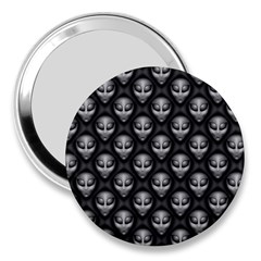 Grey Aliens Extraterrestrials Ufo Faces 3  Handbag Mirrors by SpinnyChairDesigns