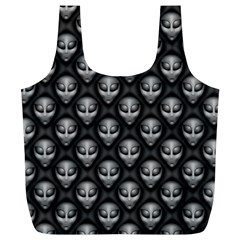 Grey Aliens Extraterrestrials Ufo Faces Full Print Recycle Bag (xl) by SpinnyChairDesigns