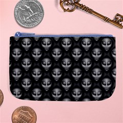 Grey Aliens Extraterrestrials Ufo Faces Large Coin Purse by SpinnyChairDesigns