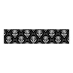 Grey Aliens Extraterrestrials Ufo Faces Velvet Scrunchie by SpinnyChairDesigns