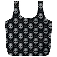 Grey Aliens Extraterrestrials Ufo Faces Full Print Recycle Bag (xxl) by SpinnyChairDesigns