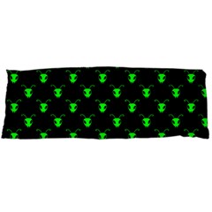 Neon Green Bug Insect Heads On Black Body Pillow Case (dakimakura) by SpinnyChairDesigns