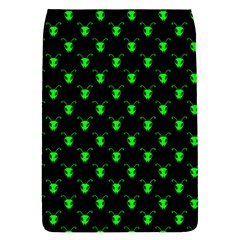 Neon Green Bug Insect Heads On Black Removable Flap Cover (l) by SpinnyChairDesigns