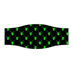 Neon Green Bug Insect Heads On Black Stretchable Headband by SpinnyChairDesigns