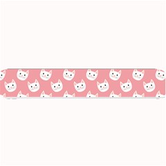 Cute Cat Faces White And Pink Small Bar Mats by SpinnyChairDesigns