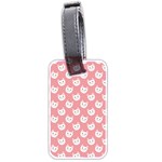 Cute Cat Faces White and Pink Luggage Tag (two sides) Back