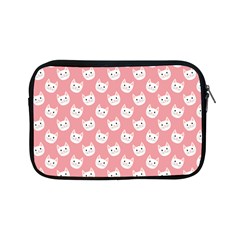 Cute Cat Faces White And Pink Apple Ipad Mini Zipper Cases by SpinnyChairDesigns