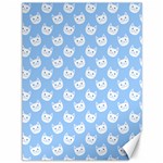 Cute Cat Faces White and Blue  Canvas 36  x 48  35.26 x46.15  Canvas - 1