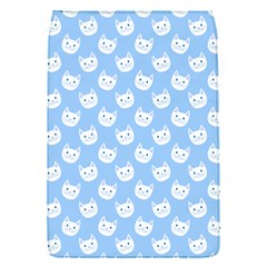 Cute Cat Faces White And Blue  Removable Flap Cover (s) by SpinnyChairDesigns