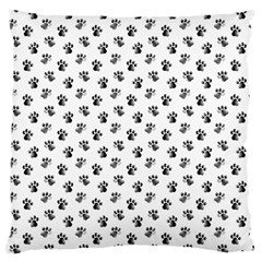 Cat Dog Animal Paw Prints Pattern Black and White Standard Flano Cushion Case (Two Sides)