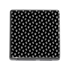 Cat Dog Animal Paw Prints Black And White Memory Card Reader (square 5 Slot) by SpinnyChairDesigns