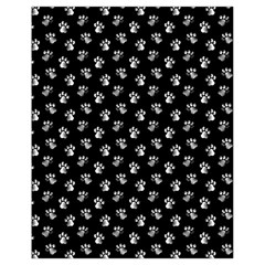 Cat Dog Animal Paw Prints Black And White Drawstring Bag (small) by SpinnyChairDesigns