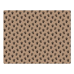 Cat Dog Animal Paw Prints Pattern Brown Black Double Sided Flano Blanket (large)  by SpinnyChairDesigns