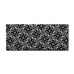 Black And White Decorative Design Pattern Hand Towel by SpinnyChairDesigns