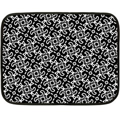 Black And White Decorative Design Pattern Fleece Blanket (mini) by SpinnyChairDesigns