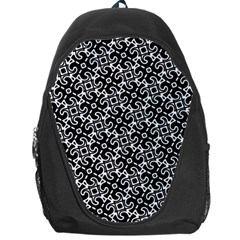 Black And White Decorative Design Pattern Backpack Bag