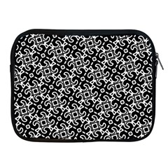 Black And White Decorative Design Pattern Apple Ipad 2/3/4 Zipper Cases by SpinnyChairDesigns