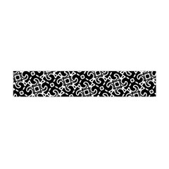 Black And White Decorative Design Pattern Flano Scarf (mini) by SpinnyChairDesigns