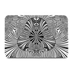 Abstract Art Black and White Floral Intricate Pattern Plate Mats 18 x12  Plate Mat