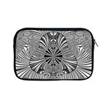 Abstract Art Black and White Floral Intricate Pattern Apple MacBook Pro 13  Zipper Case Front