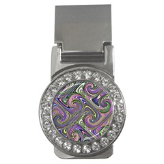 Abstract Art Purple Swirls Pattern Money Clips (cz) 