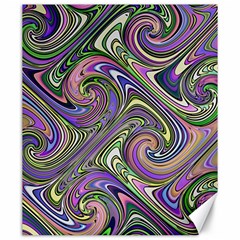 Abstract Art Purple Swirls Pattern Canvas 20  X 24  by SpinnyChairDesigns