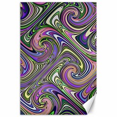 Abstract Art Purple Swirls Pattern Canvas 20  X 30  by SpinnyChairDesigns