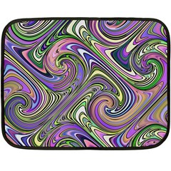 Abstract Art Purple Swirls Pattern Fleece Blanket (mini) by SpinnyChairDesigns