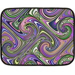 Abstract Art Purple Swirls Pattern Fleece Blanket (Mini) 35 x27  Blanket