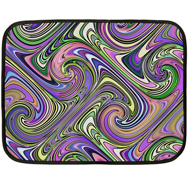 Abstract Art Purple Swirls Pattern Fleece Blanket (Mini)