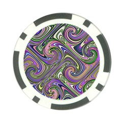 Abstract Art Purple Swirls Pattern Poker Chip Card Guard (10 Pack) by SpinnyChairDesigns