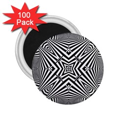 Black And White Line Art Pattern Stripes 2 25  Magnets (100 Pack)  by SpinnyChairDesigns