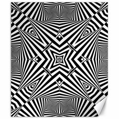 Black And White Line Art Pattern Stripes Canvas 20  X 24  by SpinnyChairDesigns