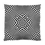 Black and White Line Art Pattern Stripes Standard Cushion Case (Two Sides) Front