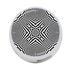 Black And White Line Art Pattern Stripes 4-port Usb Hub (one Side) by SpinnyChairDesigns