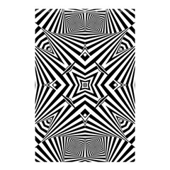 Black And White Line Art Pattern Stripes Shower Curtain 48  X 72  (small)  by SpinnyChairDesigns