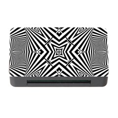 Black And White Line Art Pattern Stripes Memory Card Reader With Cf by SpinnyChairDesigns