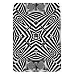 Black And White Line Art Pattern Stripes Removable Flap Cover (s) by SpinnyChairDesigns